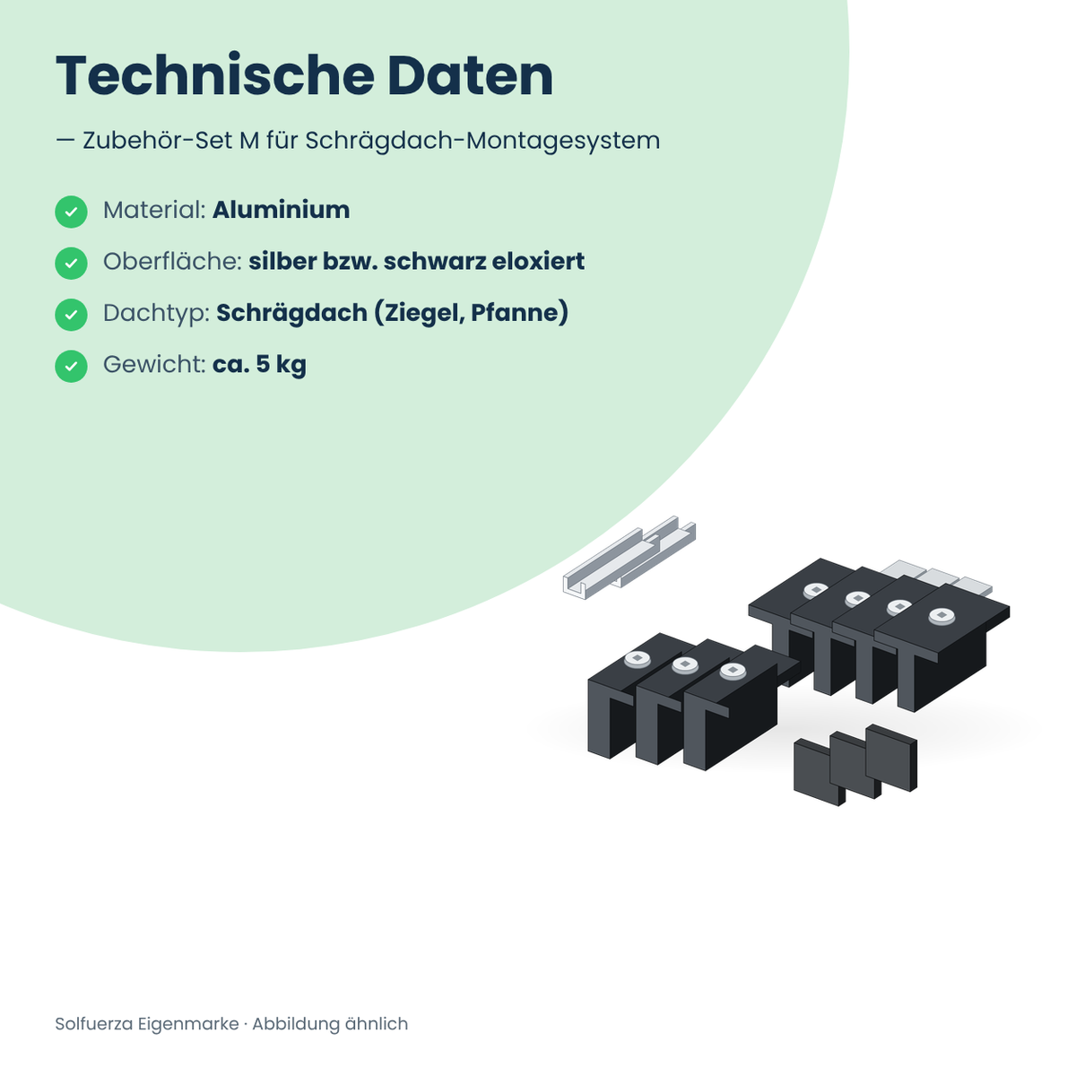 Solfuerza Zubehör-Set M für Schrägdach-Montagesystem