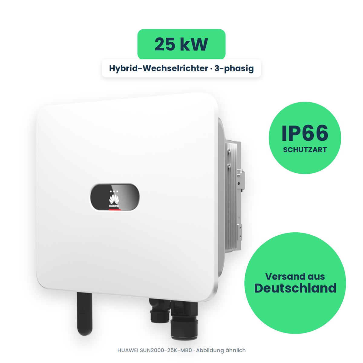 HUAWEI SUN2000-25K-MB0 – Hybrid-Wechselrichter, freigestellt