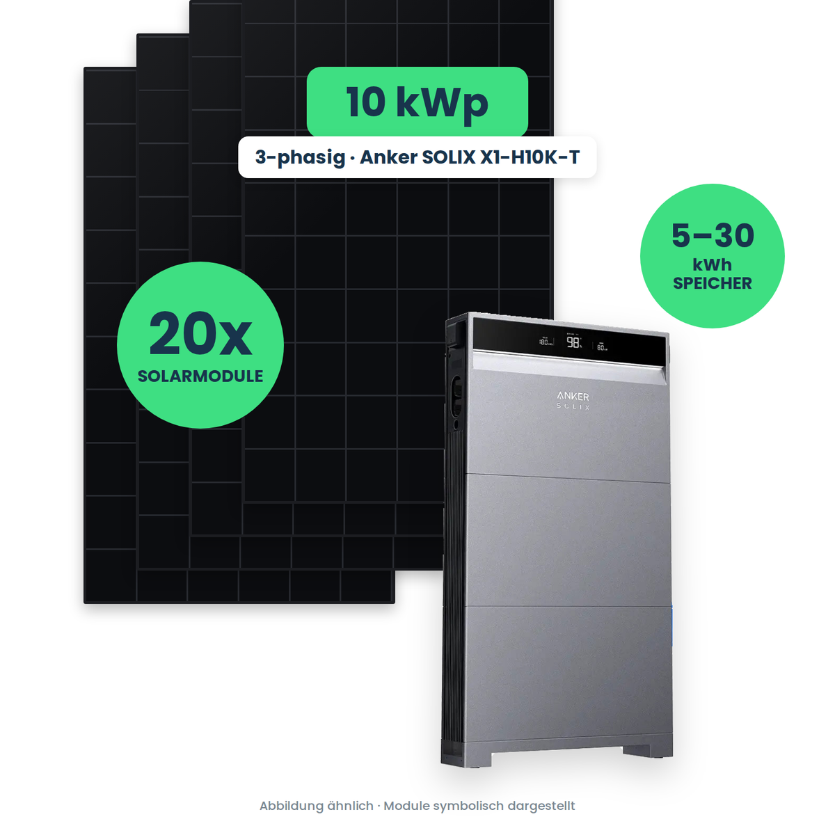 Anker SOLIX X1 im Test: PV-Komplettset 10 kWp mit 20 AIKO 500 W Full-Black-Modulen und X1-H10K-T Hybrid-Wechselrichter