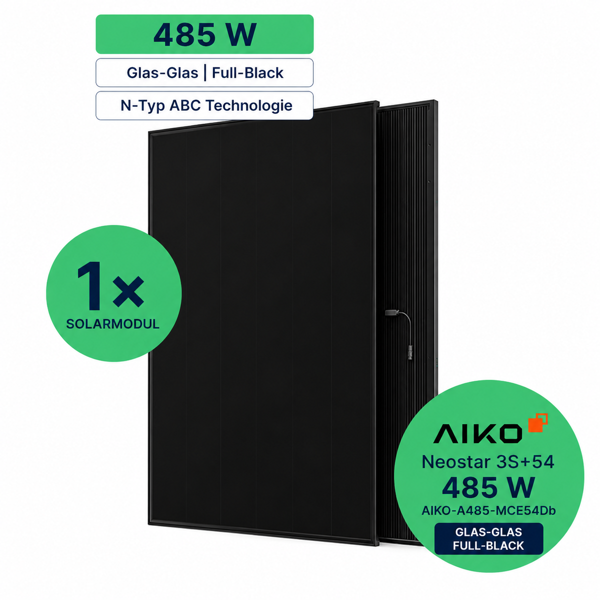 AIKO Neostar 3S+54 485 W Full-Black Solarmodul (AIKO-A485-MCE54Db)