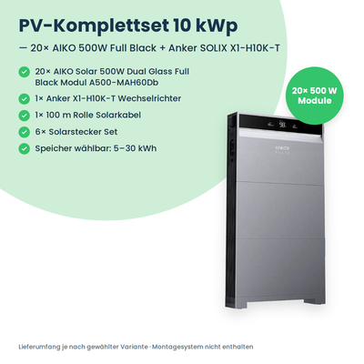 Lieferumfang PV-Komplettset 10 kWp 3-ph.